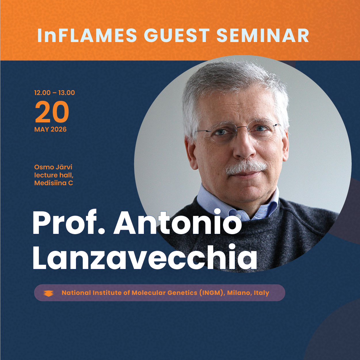 InFLAMES Guest Seminar: Professor Antonio Lanzavecchia