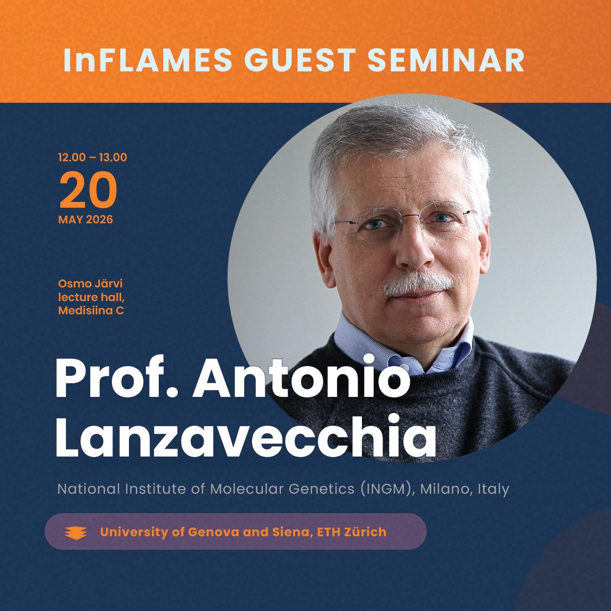 InFLAMES Guest Seminar: Professor Antonio Lanzavecchia