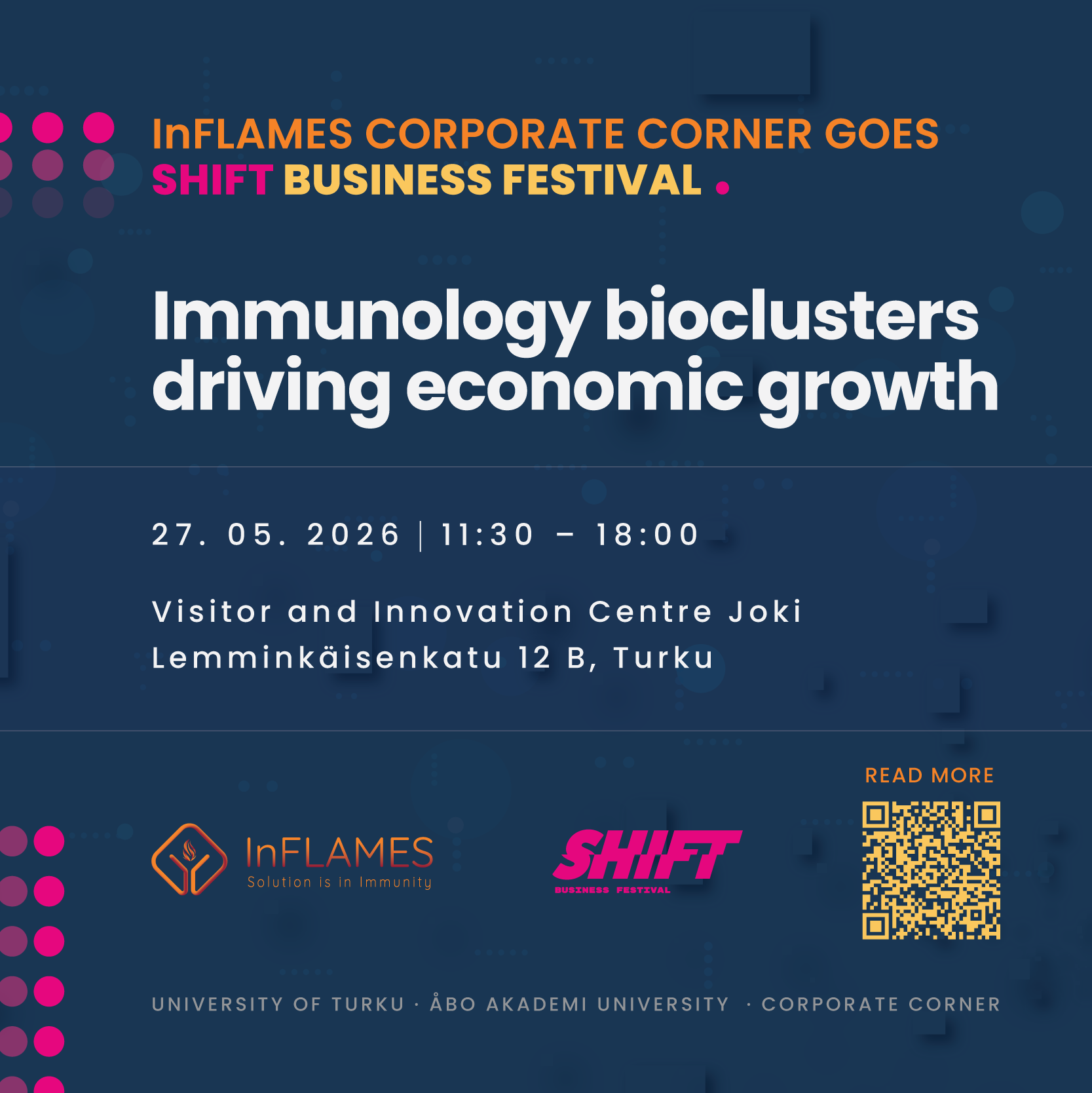 InFLAMES Corporate Corner goes SHIFT - Immunology bioclusters driving economic growth