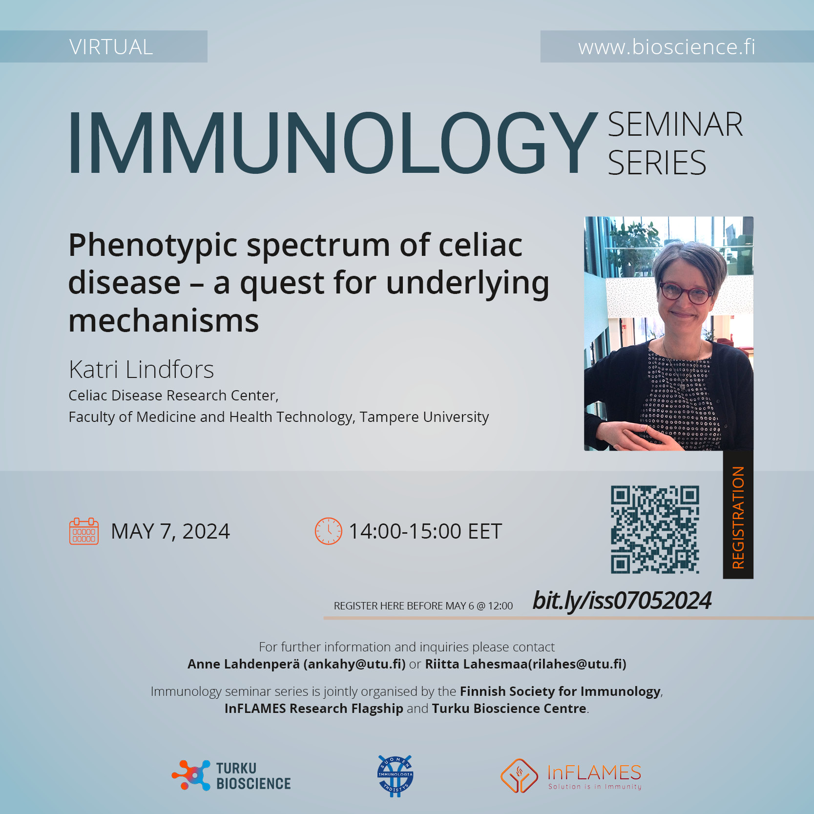 Immunology Seminar Series, Katri Lindfors