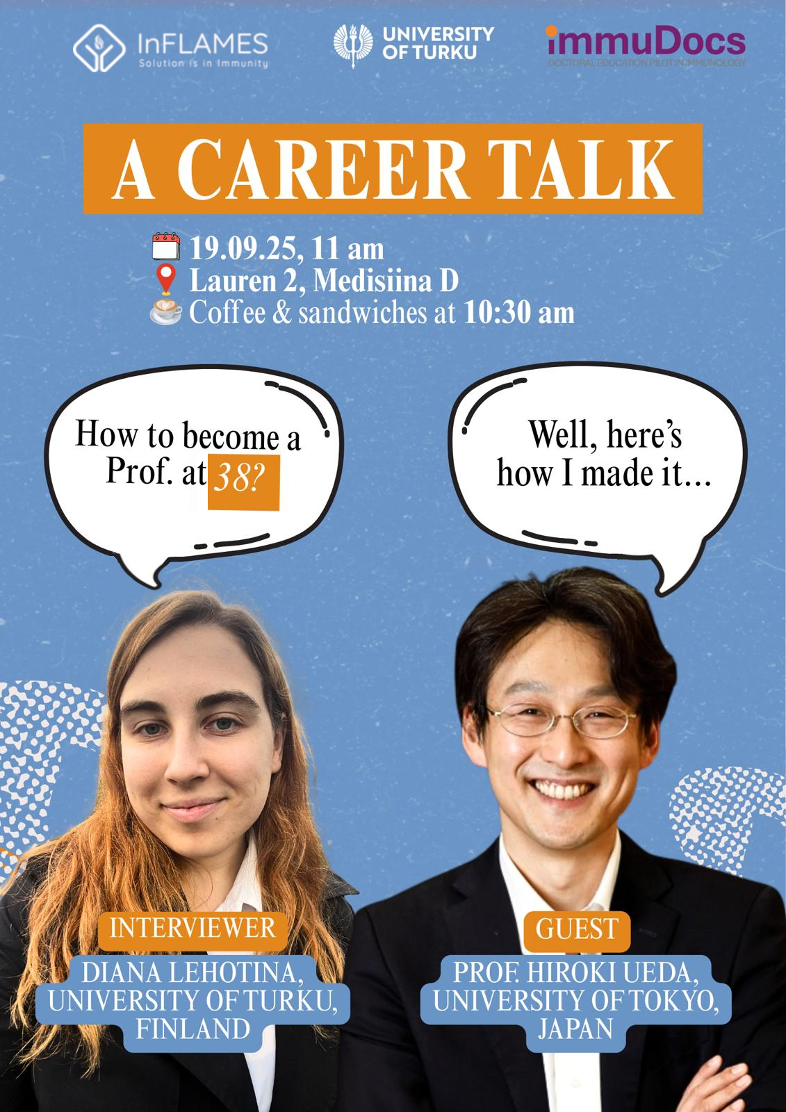 Professor Hiroki Ueda career talk: How to become a professor at 38?