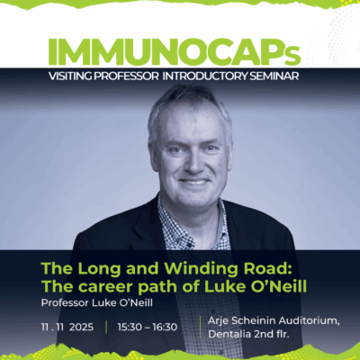 IMMUNOCAPs Visiting Professor Introductory Seminar. The Long and Winding Road: The career path of Luke O’Neill