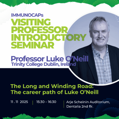 IMMUNOCAPs Visiting Professor Introductory Seminar. The Long and Winding Road: The career path of Luke O’Neill